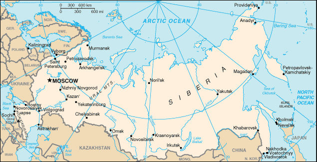 Mappa della Russia